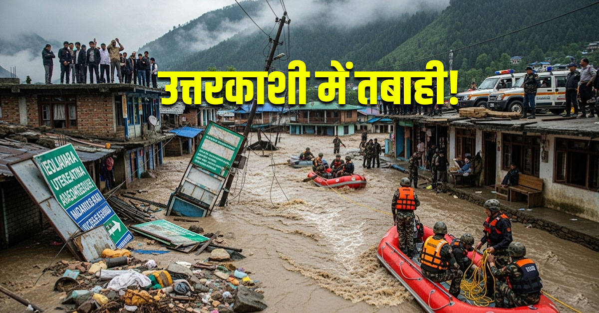 Uttarkashi Flood : उत्तरकाशी में तबाही! खीरगंगा नदी का कहर, बह गए होटल-घर, 4 की मौत की पुष्टि